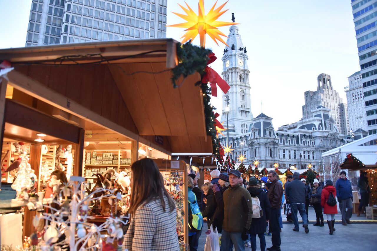 The Christmas Village is Back at Love Park and Features Beer Tasting