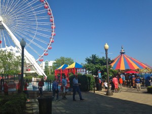 Navy Pier is a pier off of Lake Michigan in Chicago.