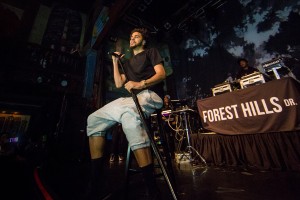 NEW ORLEANS, LA - MARCH 23:  Recording artist J. Cole performs onstage at the House of Blues on March 23, 2015 in New Orleans, Louisiana.  (Photo by Josh Brasted/Getty Images)