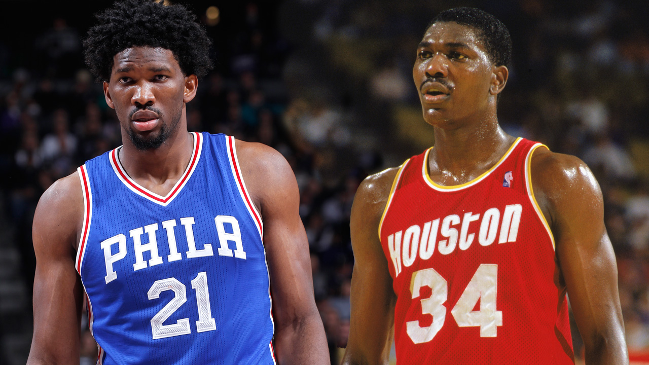 embiid vs olajuwon