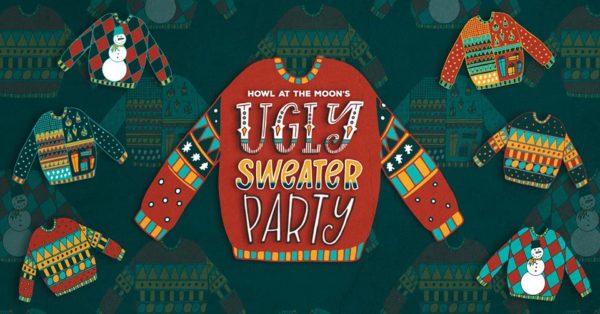 ugly sweater howl at the moon