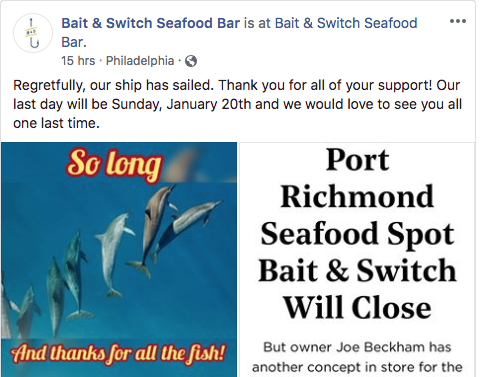 bait and switch closing announcement