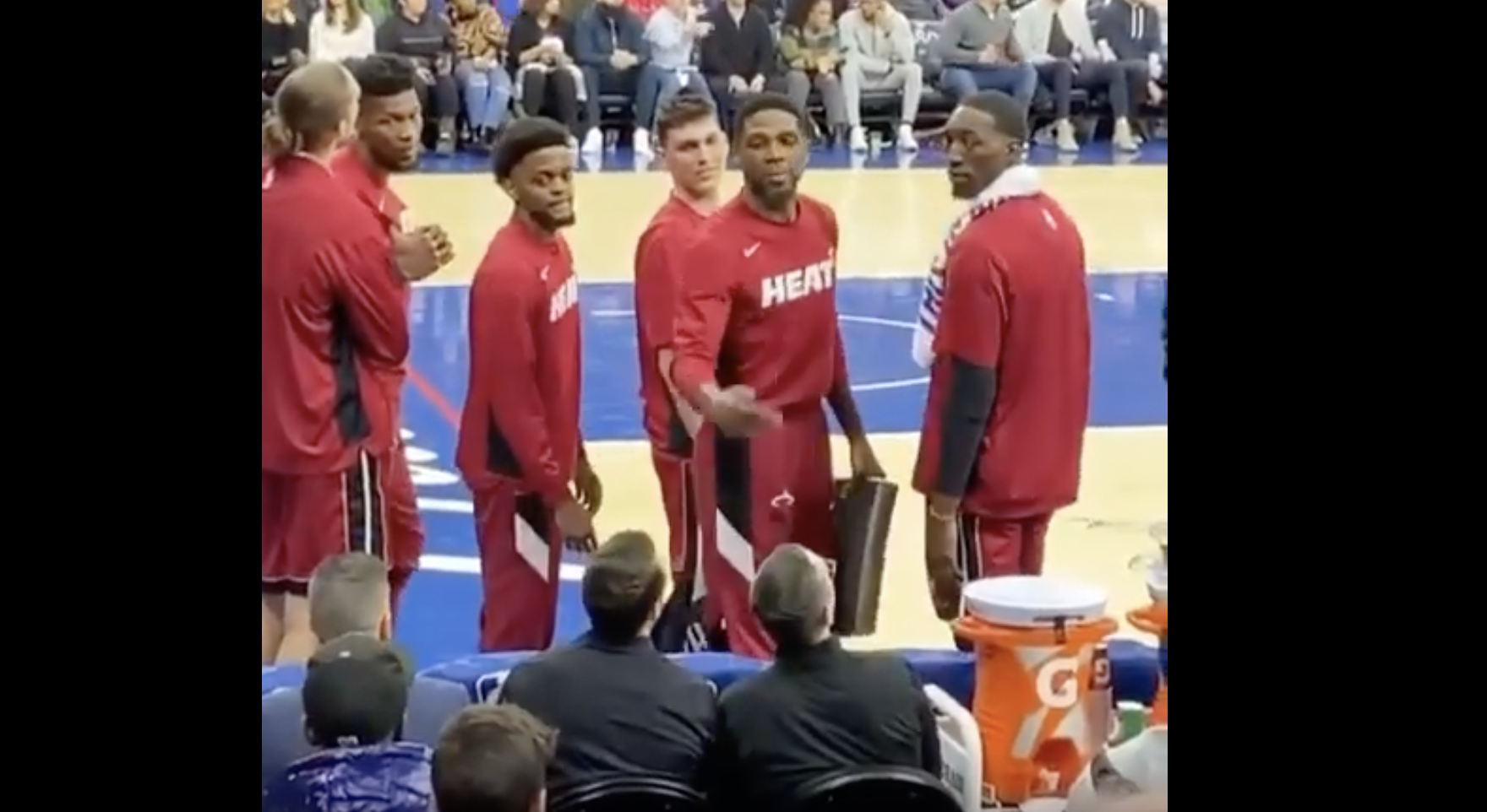 sixers fan heckles heat player