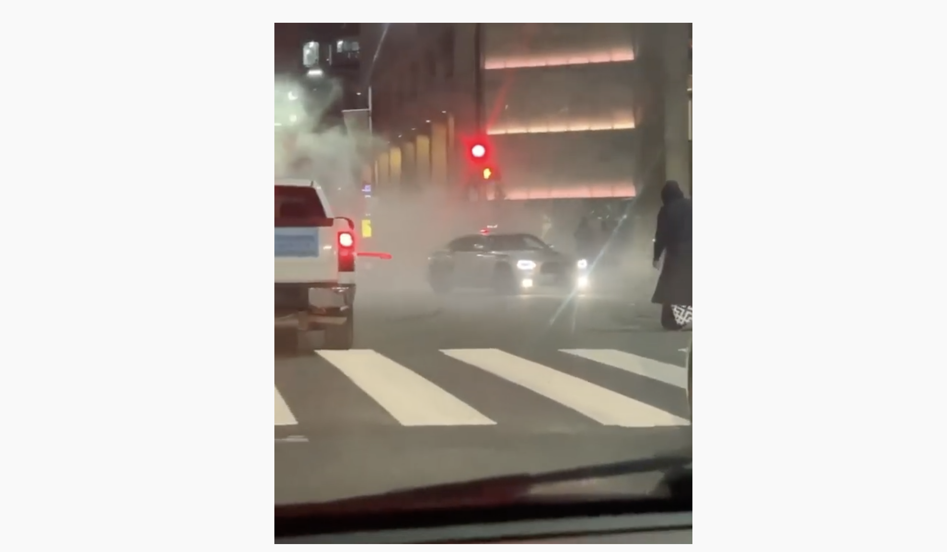 Philadelphians do donuts in their cars