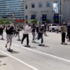 skateboarders at black lives matter