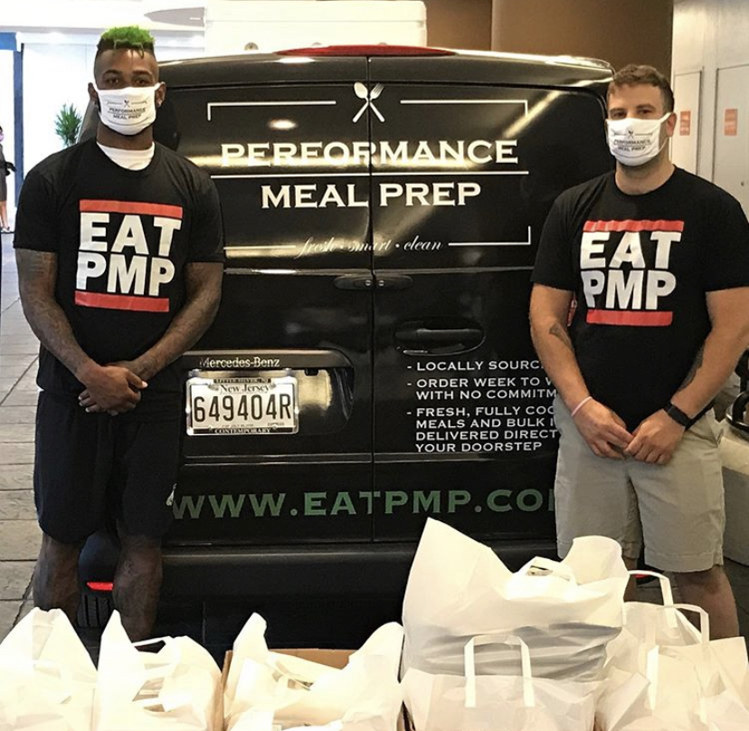 Jalen Mills delivers meals