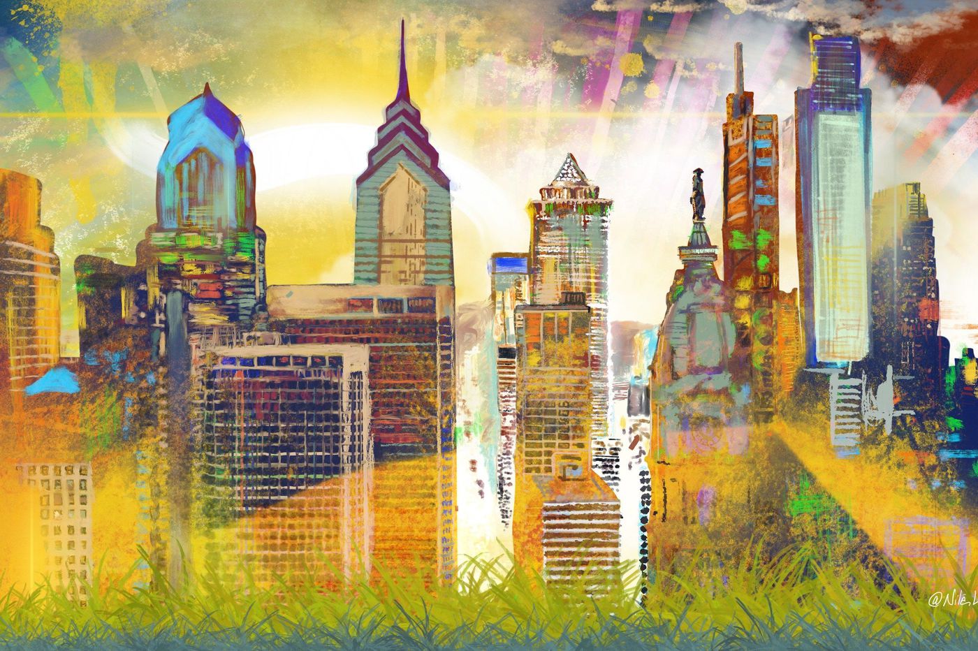 philaelphia rising -online mosaic mural