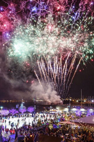 fireworks on the waterfront