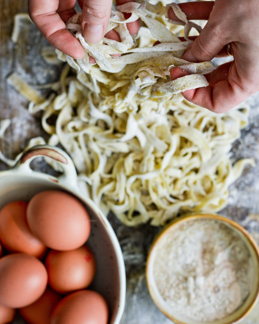 wine tasting and pasta making