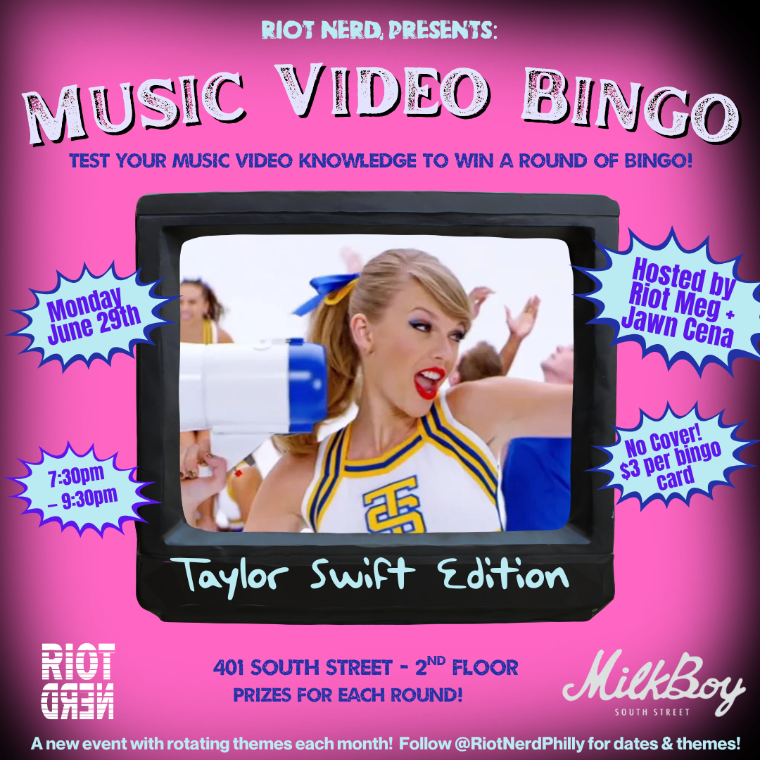 Taylor Swift Music Video Bingo
