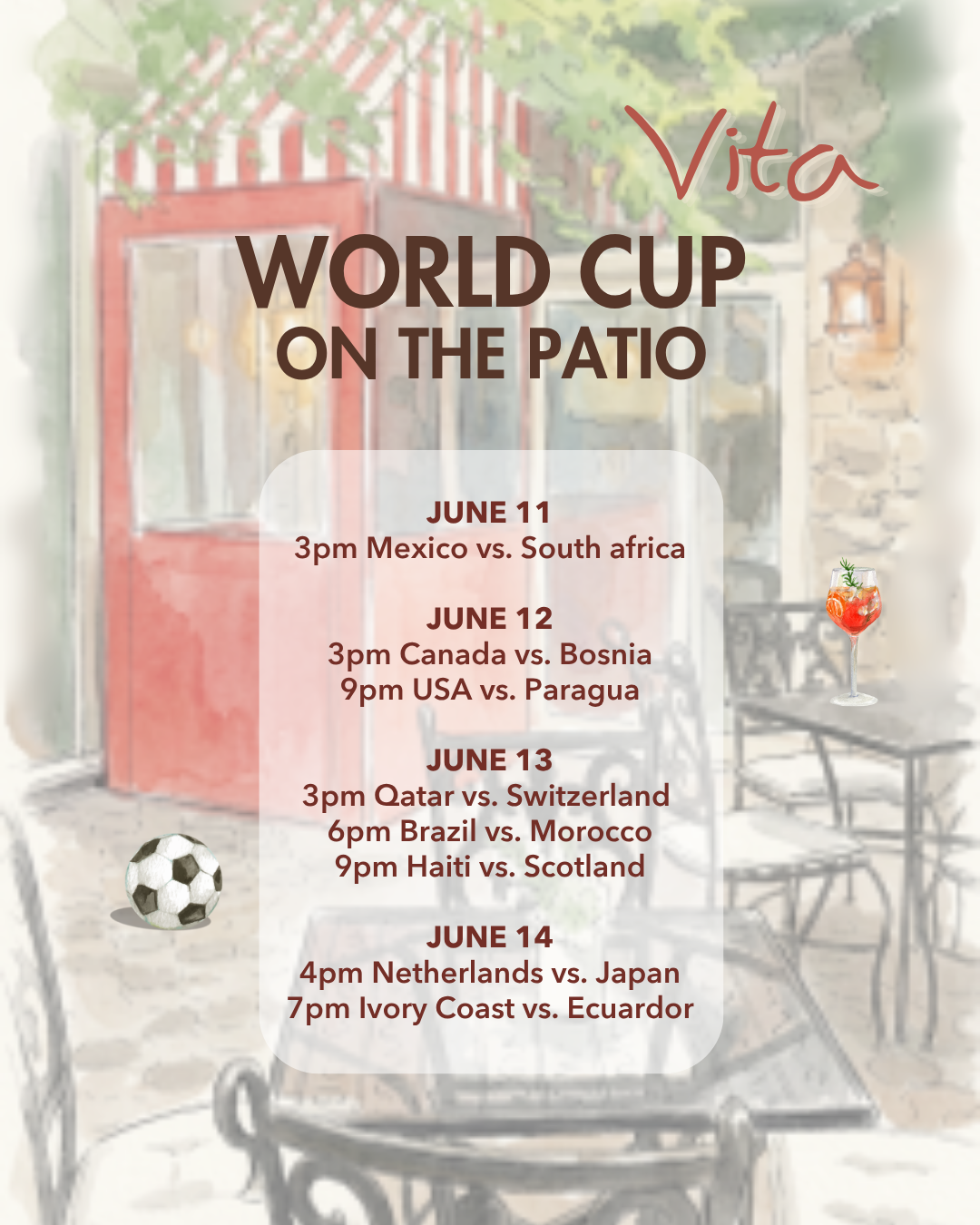 FIFA Watch Parties at Vita