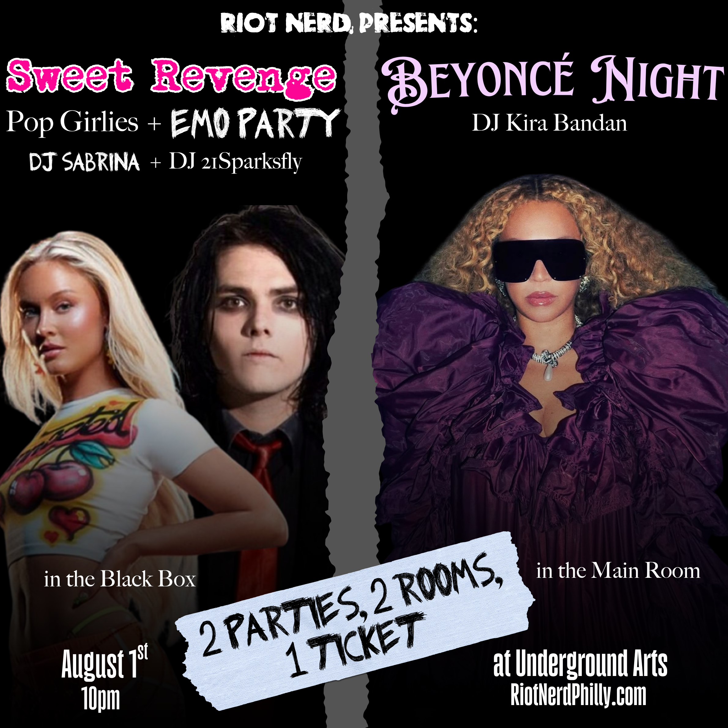 Beyonce Night + Sweet Revenge (2 Parties, 2 Rooms, 1 Ticket)